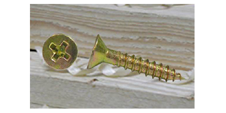Tornillo madera c/plana phillips #10 2" amarillo