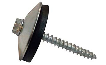 Tornillo policarbonato con golilla acero + pvc #12x1 1/8