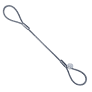 Estrobo cable acero ojo-ojo 1/4" X 1M