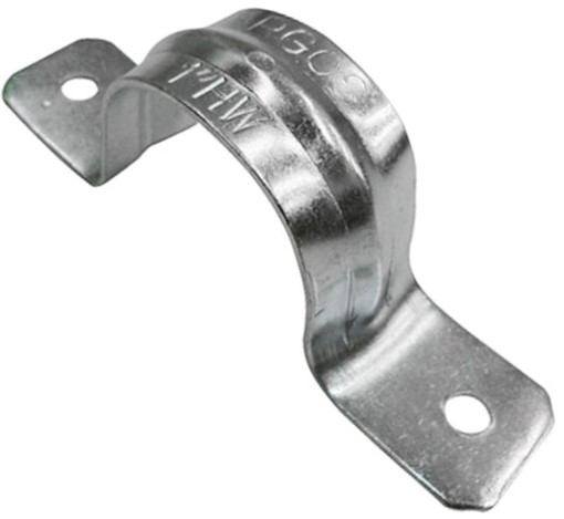 Abrazadera omega ac. galv. 1.1/2"