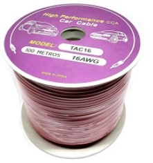 Cable 16 awg rojo rollo 100 mts
