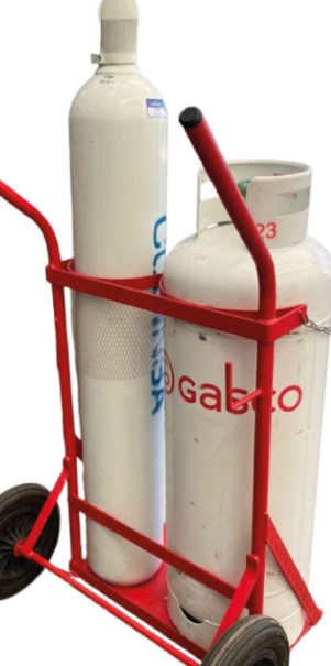 Carro doble porta ciloindros con maletas