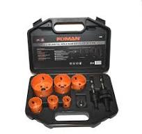 Juego sierras copa 9PZ 22-64MM bi-met c/adapt/guia