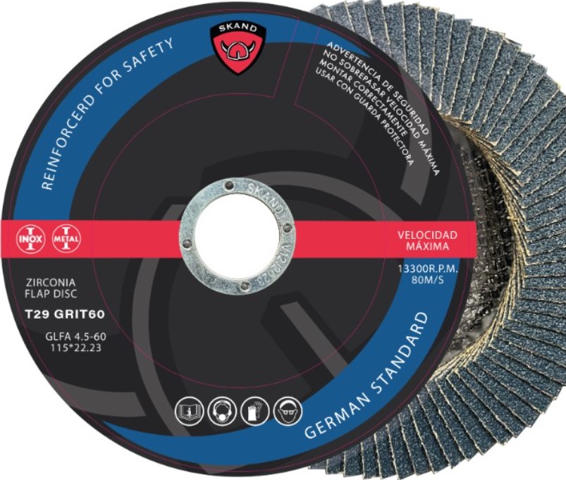 Disco traslapado acero 4.5" G60 zirconio