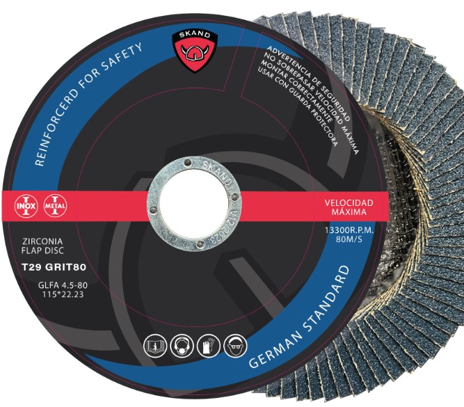Disco traslapado acero 4.5" G80 zirconio