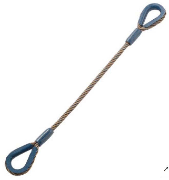 Estrobo cable acero ojo-ojo 5/8" X 3M