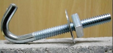 Gancho de canal hojalata UNC #1/4-20x1.1/2" zinc 100U