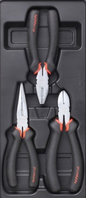 Juego alicates 3PZ 8" (universal, corte, diagonal)