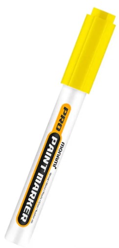 Marcador de metal amarillo monami