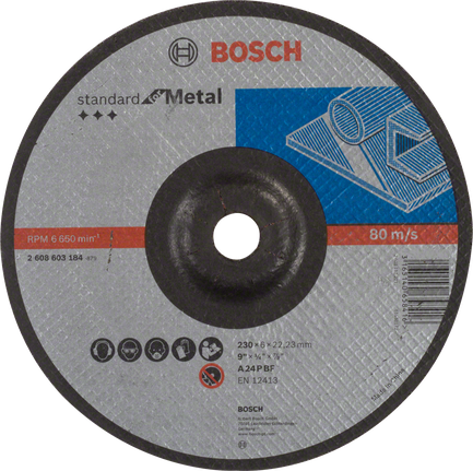 Disco desbaste std. 6MM metal 9"