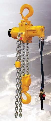 Tecle neumático 25TON 15M gancho 600KG