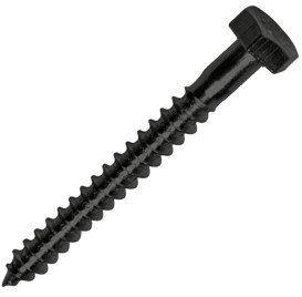 Tornillo madera tirafondo tirafondo 1/4"-10 2.1/2" pavonado