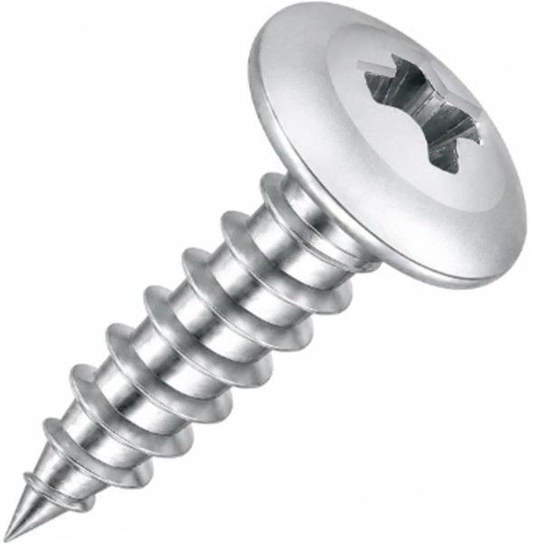 Tornillo metalcom lenteja #8 4.1MM 1.1/4" fina zincado