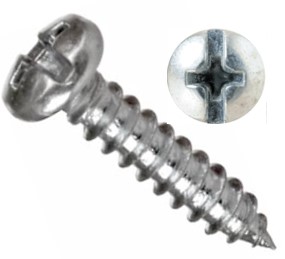 Tornillo roscalata pan combinada #6 3.4MM 1" fina zinc