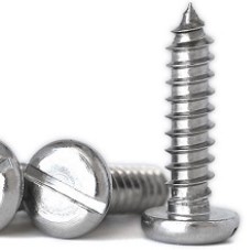 Tornillo roscalata pan recta #8 4.1MM 1/2" fina zinc