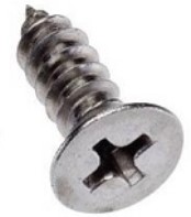 Tornillo roscalata plana/rebajada phillips #8 4.1MM 1/2" fina zinc